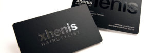 silk-business-card-stamped-silver-foil-hot-stamping-on-full-black-board-name-card-in-dubai